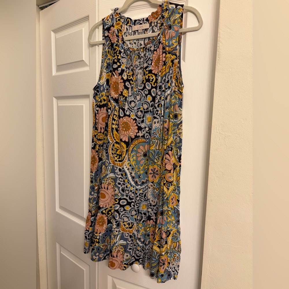 LOFT Multicolor Floral Paisley Dress - Picture 3 of 4